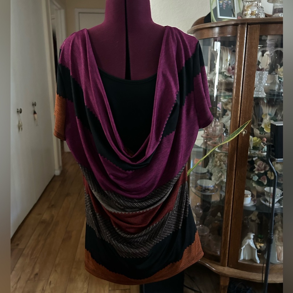 Lavish Multicolored Short Sleeve Top.